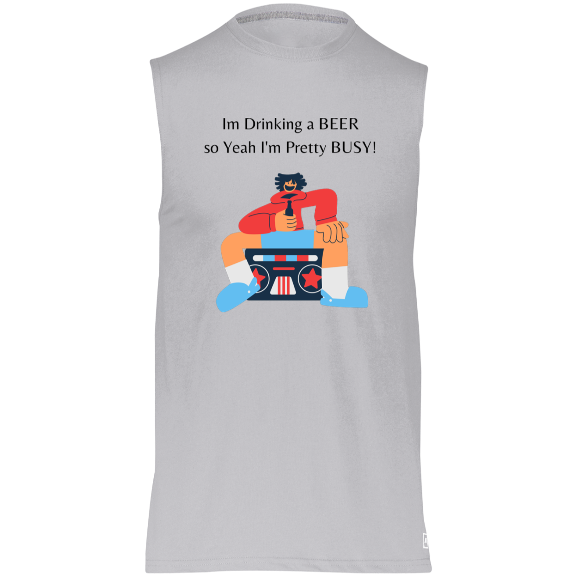 64MTTM Essential Dri-Power Sleeveless Muscle Tee BEER