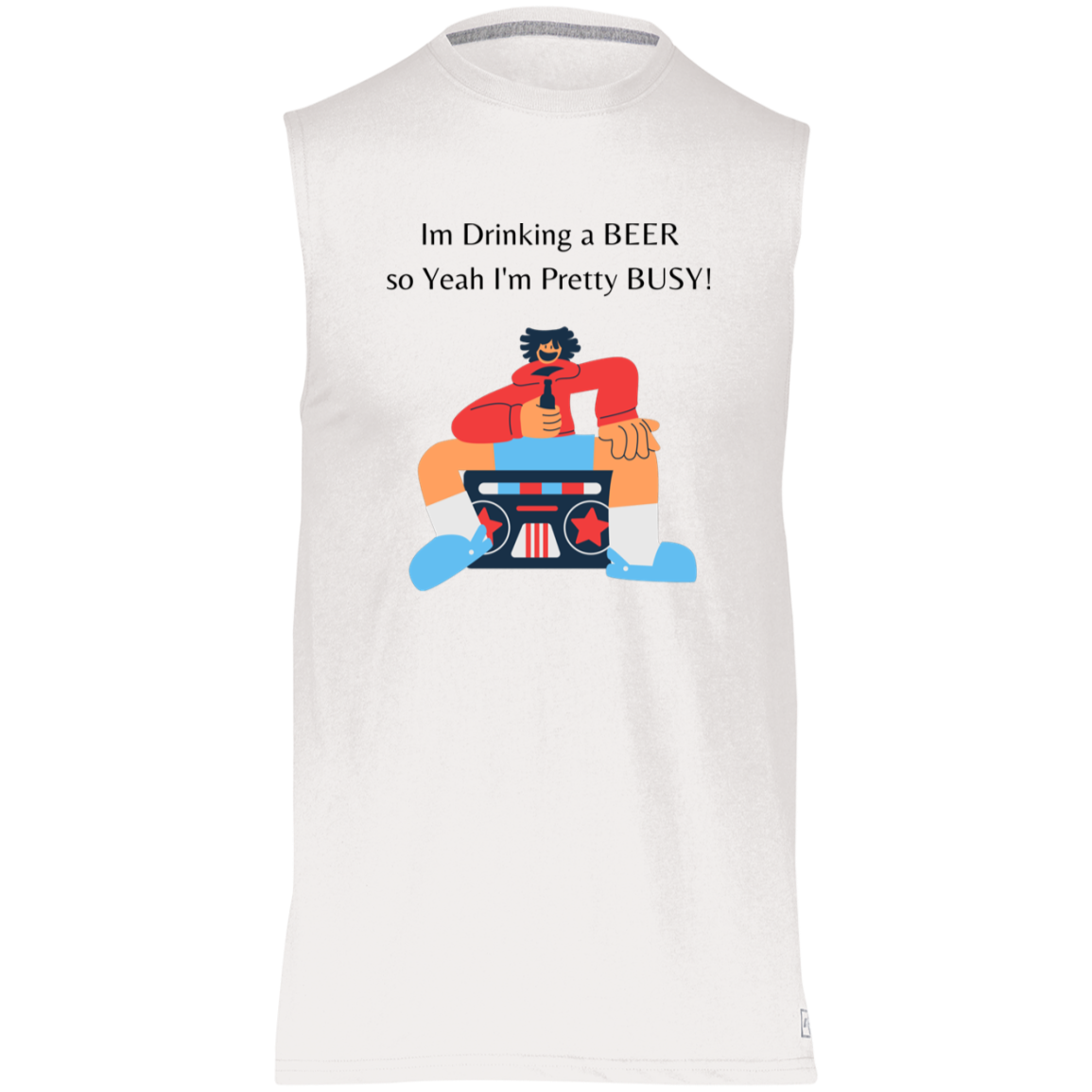 64MTTM Essential Dri-Power Sleeveless Muscle Tee BEER